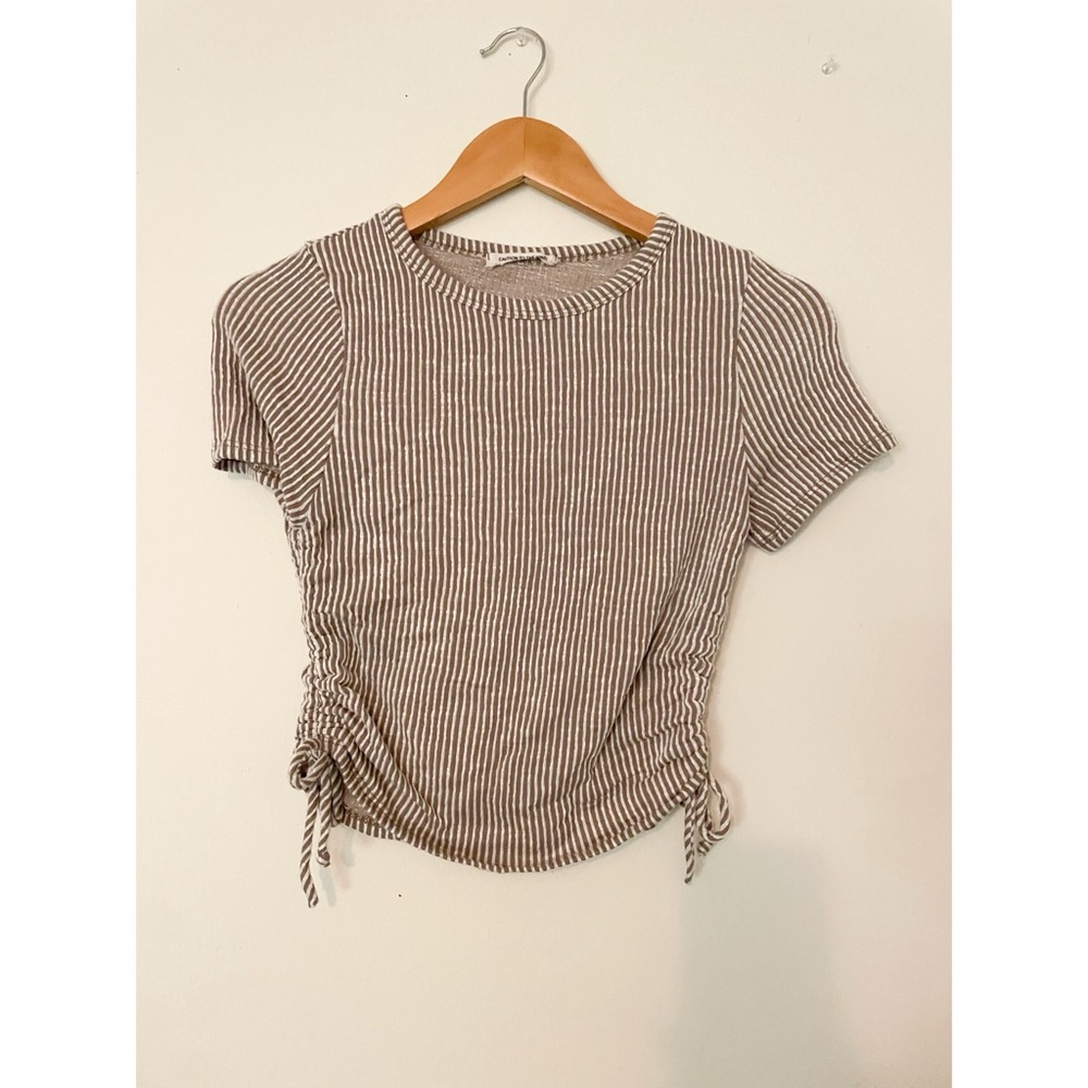 Striped brown and white Women's Top